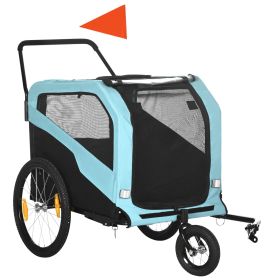 2-in-1 Large Dog Bike Trailer & Stroller Combo with Safety Hitch Quick-release Wheels Foot Support Pet Bicycle Cart 2-in-1 Large Dog Bike Trailer & Stroller Combo with Safety Hitch Quick-release Wheels Foot Support Pet Bicycle Cart