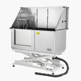 VEVOR Electric Lift Dog Washing Station, 50 inch Professional Stainless Steel Pet Grooming Tub w/ PE Water Filter Board VEVOR Electric Lift Dog Washing Station, 50 inch Professional Stainless Steel Pet Grooming Tub w/ PE Water Filter Board