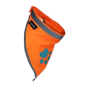 Orange Dog Bandana M Size Hi Visibility Reflective Blaze Orange Bandana for Medium Small Pets Safety Accessories for Walking Camping and Off Leas