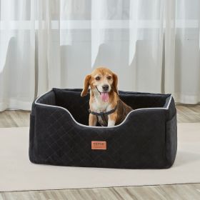 Dog Booster Car Seat Pet Car Seat For Medium Large Dog Up To 55 Lbs Black (Option: Black)